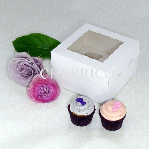4 Window Mini Cupcake Box ($1.65/pc x 25 units)