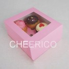 4 Pink Cupcake Window Box ( $1.85/pc x 25 units)