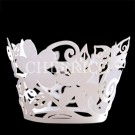White Flora Cupcake Wrappers - 12units/pack
