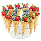 16  Ice Cream Candy Cones Holder Acrylic Stand 